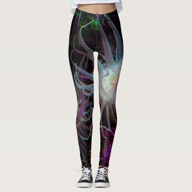 Crimson Anemone Leggings (Front)