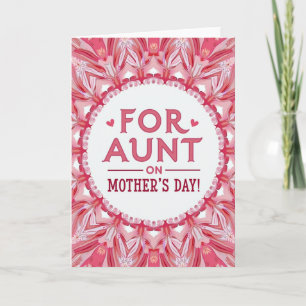 Crimson Aunts Day Wish Card