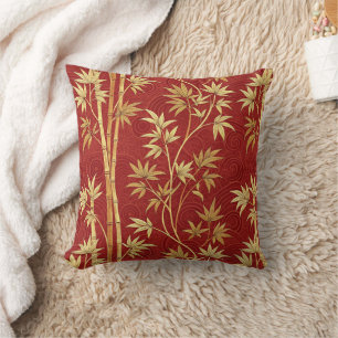 Crimson Bamboo East Asian (1) Cushion