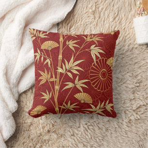 Crimson Bamboo East Asian (2) Cushion