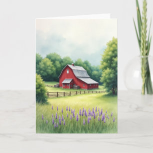 Crimson Barn Fathers Day Art Card
