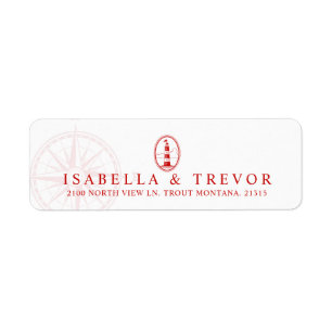 Crimson Beach Lighthouse   Nautical Return Address Return Address Label