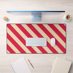 Crimson & Beige Diagonal Stripes Mat – Customise