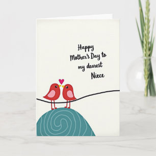 Crimson Bird Affection Card