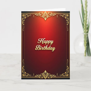 Crimson Birthday Glow Card