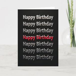 Crimson Birthday Phrase Card
