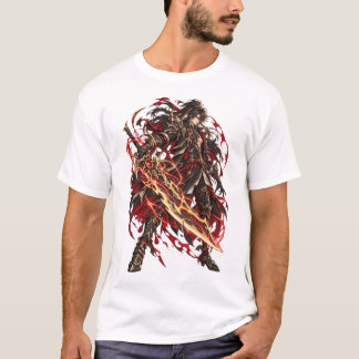 Crimson Blade Dark Fantasy Warrior T-Shirt