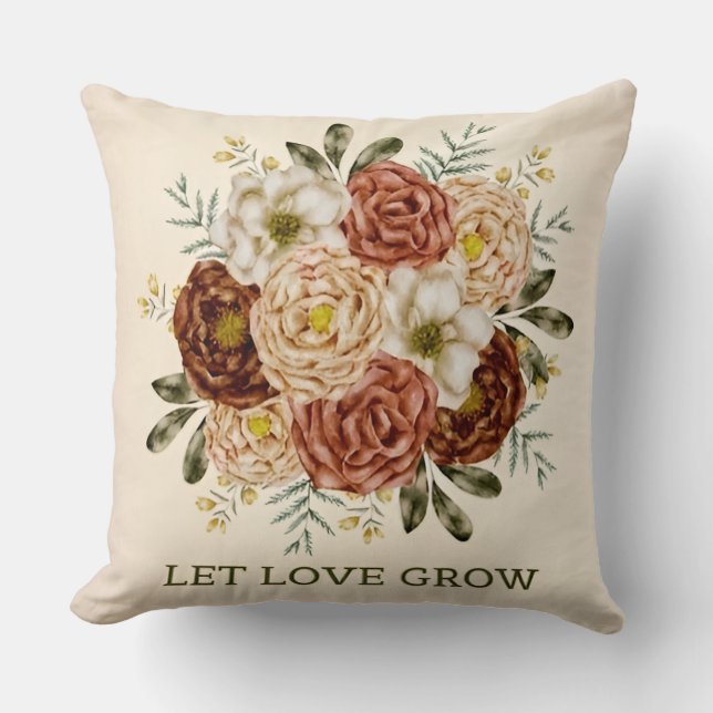 Crimson Bloom  Cushion (Front)