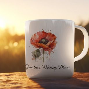 Crimson Bloom, custom Coffee Mug