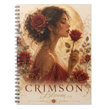 Crimson Bloom Premium Notebook