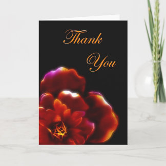 Crimson Bloom Thank You Card
