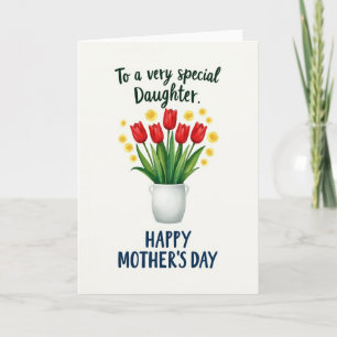 Crimson Blooms Daughter Card