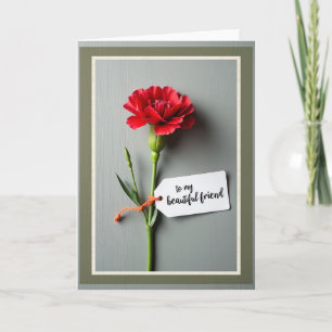 Crimson Blossom Friend Card