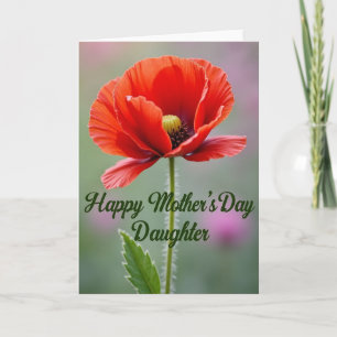Crimson Blossom Happy Mothers Day Card