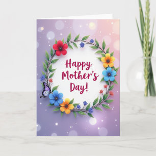 Crimson Blossom Mothers Card