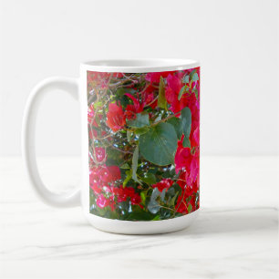 Crimson Blossoms: Dance Of The Red Bougainvilleas Coffee Mug