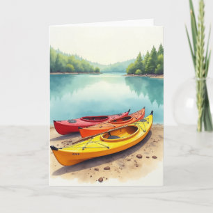 Crimson Boat Fathers Day Card