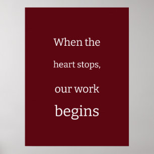 Crimson Bold Block Text Perfusionist Graphics Poster