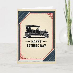 Crimson Border Fathers Day Card