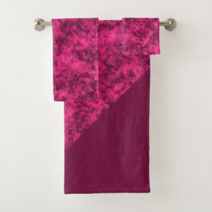 Crimson bright bath towel set