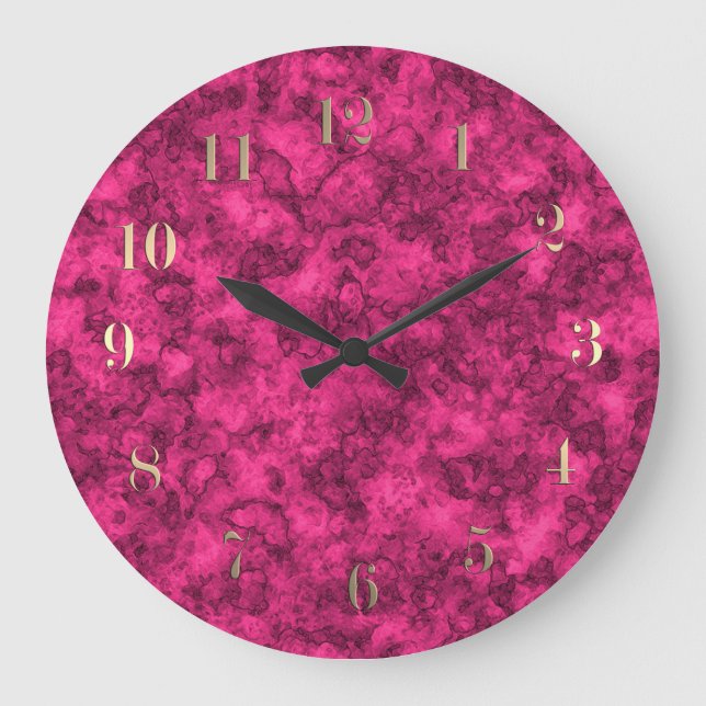 Crimson bright large clock (Front)