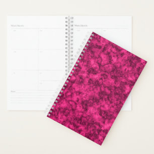 Crimson bright marble pattern planner