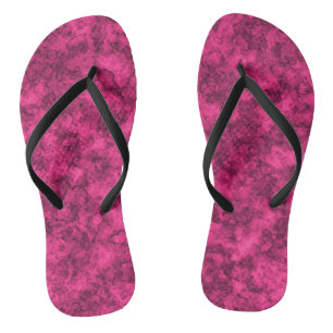 Crimson bright marble pattern thongs