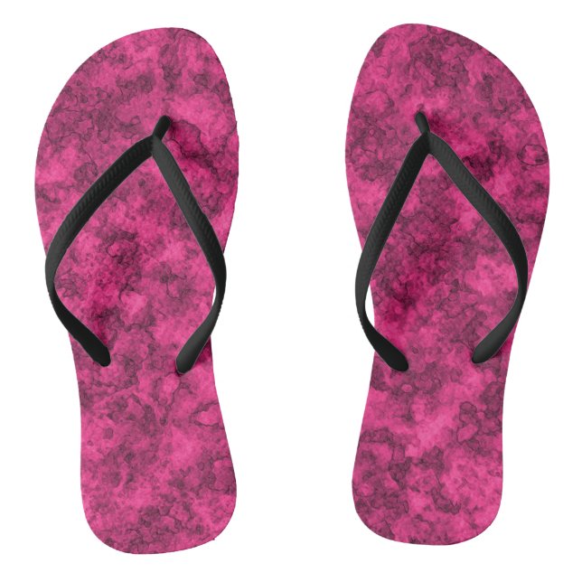 Crimson bright marble pattern thongs (Footbed)