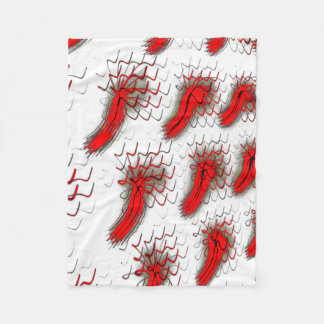 Crimson Brushwave Fleece Blanket