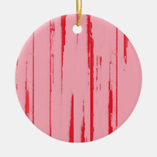 Crimson Candy Pink Ceramic Ornament