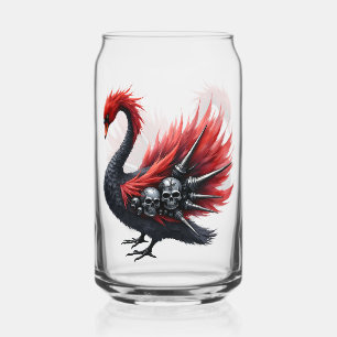 Crimson Cathedral Swan. Can Glass