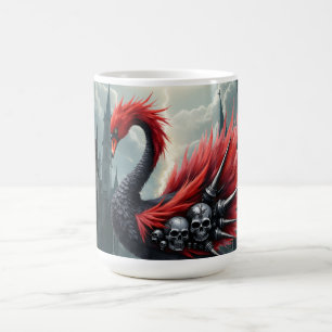 Crimson Cathedral Swan. Coffee Mug