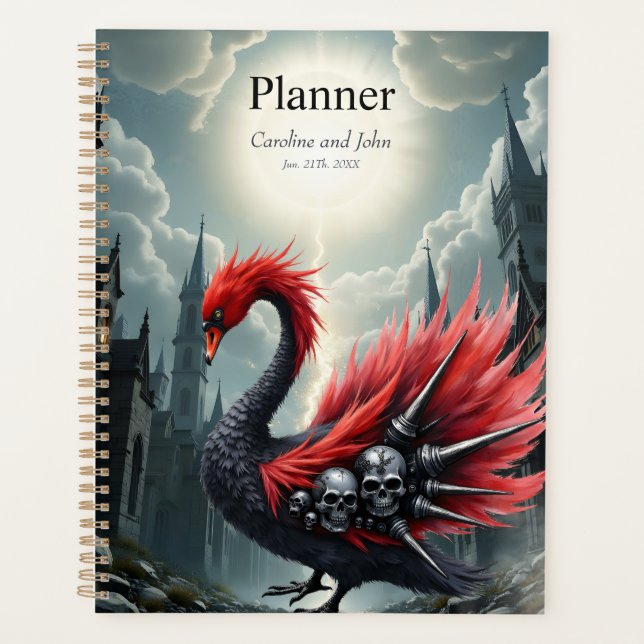 Crimson Cathedral Swan.  Planner (Front)