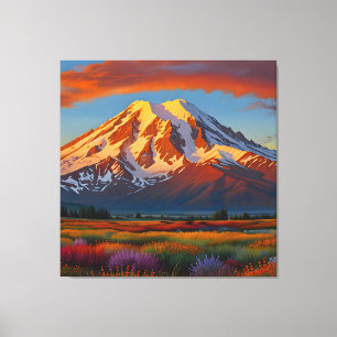 Crimson Clouds over the Valley Canvas Print