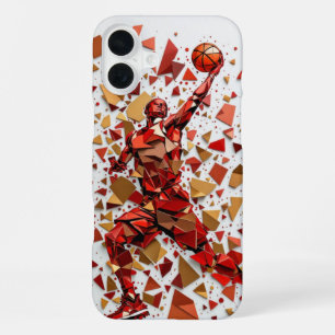 Crimson Court - basketball iPhone 16 Plus Case