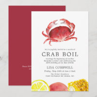 Crimson Crab | 30th Birthday Crab Boil Striped