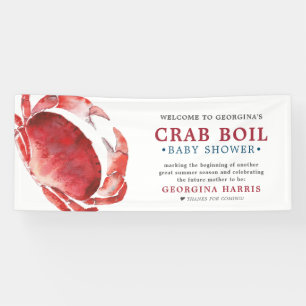 Crimson Crab  Baby Shower Banner
