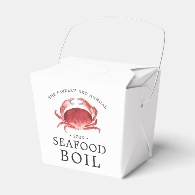 Crimson Crab | Crab Boil Event Favour Box (Front Side)