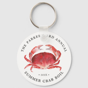 Crimson Crab   Crab Boil Event Key Ring