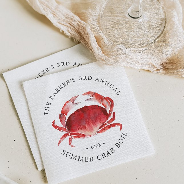 Crimson Crab | Crab Boil Event Napkin (Creator Uploaded)