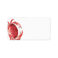 Crimson Crab Themed Blank Address