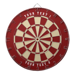 Crimson & Cream   Wide-Spaced White Sports Font Dartboard
