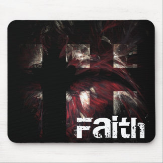 Crimson Crosses - Faith Mousepad