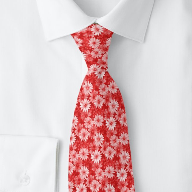 Crimson Daisies Tie (Creator Uploaded)