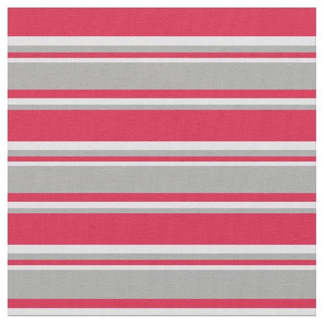 Crimson, Dark Grey, and Lavender Lines Fabric (Close Up)