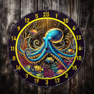 Crimson Depths Octopus Dartboard