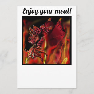 Crimson Dragon Fantasy Party Flat Menu