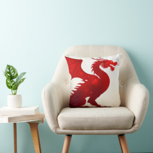 Crimson Dragon Fury Cushion