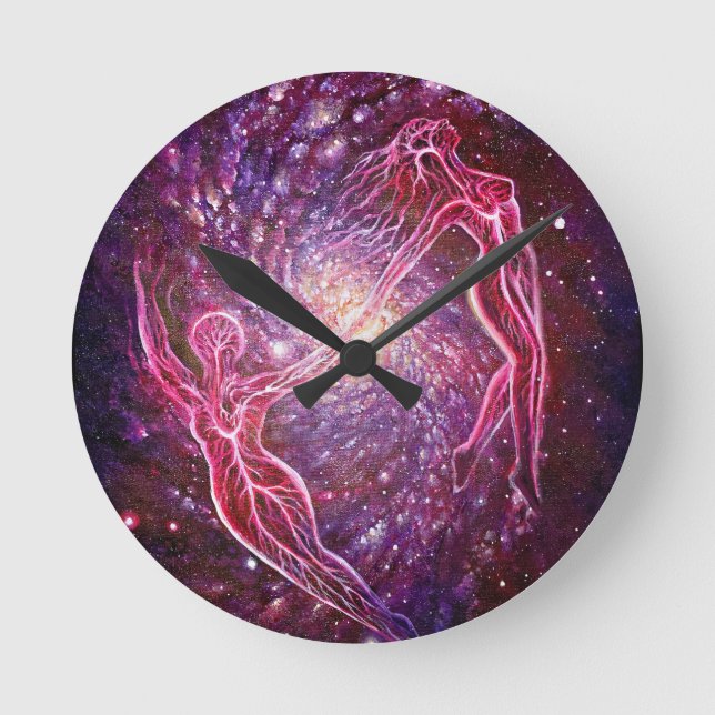 Crimson dream round clock (Front)