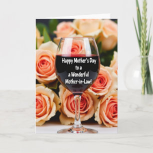 Crimson Drink Wonderful Mother Card